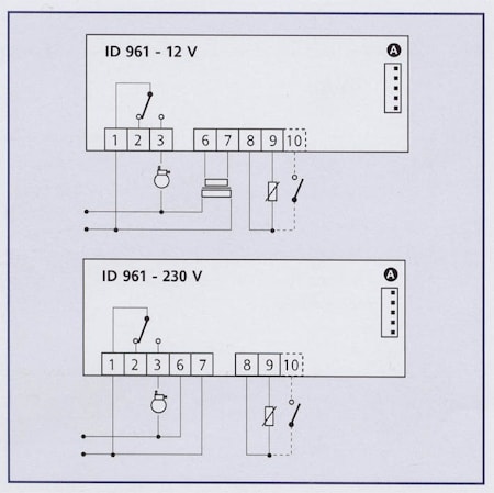 Схема подключения контактов контроллера Eliwell ID 961